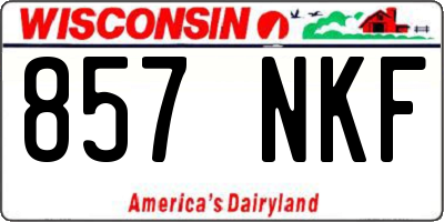 WI license plate 857NKF