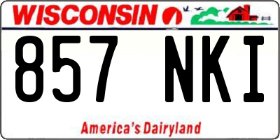 WI license plate 857NKI