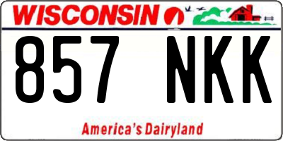 WI license plate 857NKK