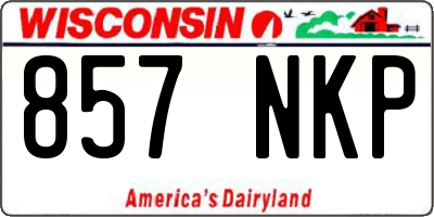WI license plate 857NKP