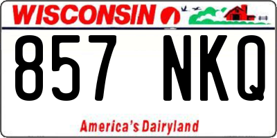 WI license plate 857NKQ