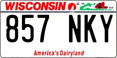 WI license plate 857NKY