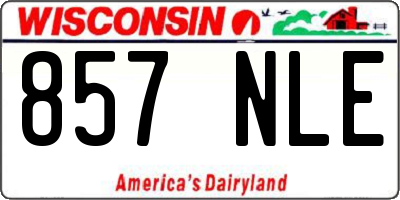 WI license plate 857NLE