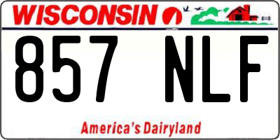 WI license plate 857NLF