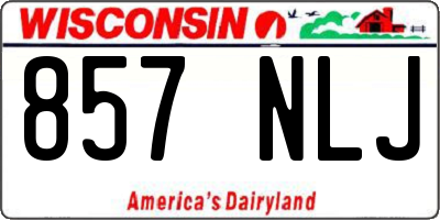 WI license plate 857NLJ