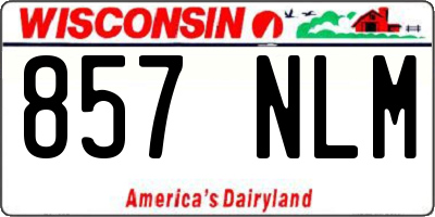WI license plate 857NLM