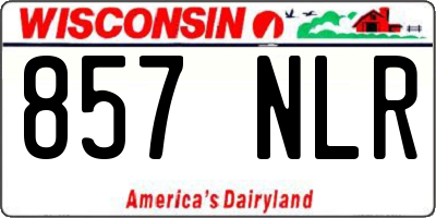 WI license plate 857NLR