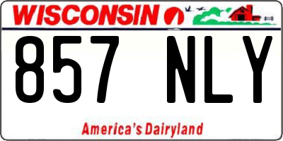 WI license plate 857NLY