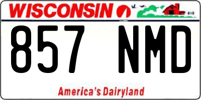 WI license plate 857NMD