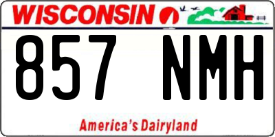 WI license plate 857NMH