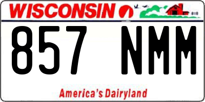 WI license plate 857NMM