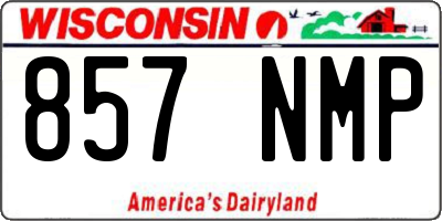 WI license plate 857NMP