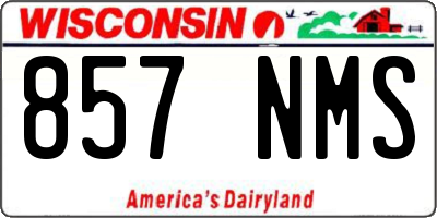 WI license plate 857NMS