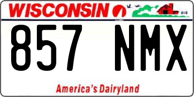 WI license plate 857NMX