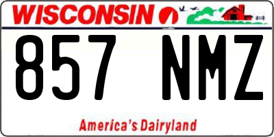 WI license plate 857NMZ