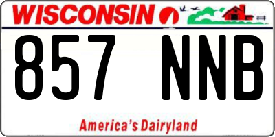 WI license plate 857NNB