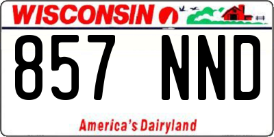 WI license plate 857NND