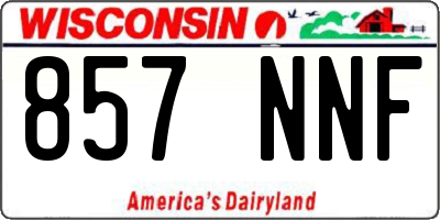 WI license plate 857NNF