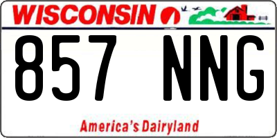 WI license plate 857NNG