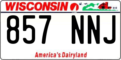 WI license plate 857NNJ