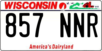 WI license plate 857NNR