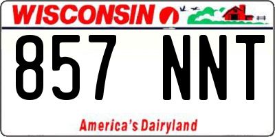 WI license plate 857NNT