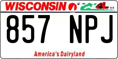 WI license plate 857NPJ
