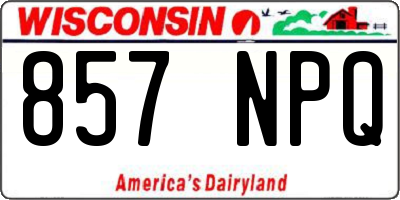 WI license plate 857NPQ