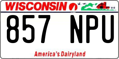 WI license plate 857NPU