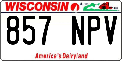 WI license plate 857NPV