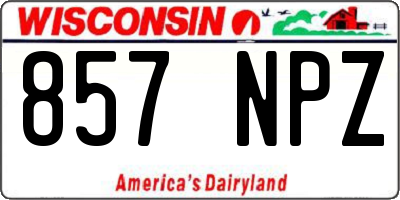 WI license plate 857NPZ