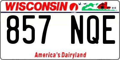 WI license plate 857NQE