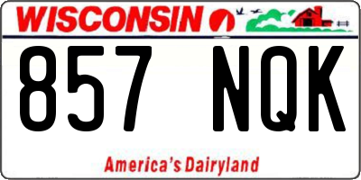 WI license plate 857NQK
