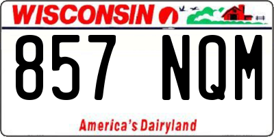 WI license plate 857NQM