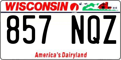 WI license plate 857NQZ