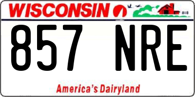 WI license plate 857NRE