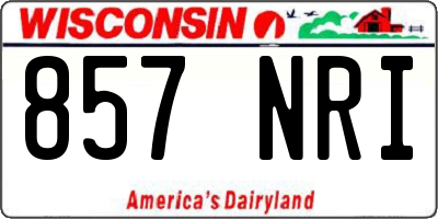 WI license plate 857NRI