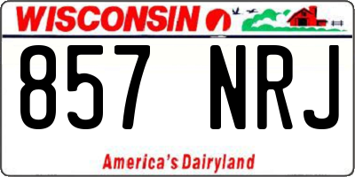 WI license plate 857NRJ