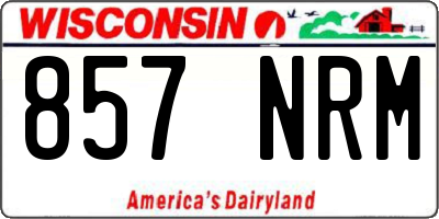 WI license plate 857NRM