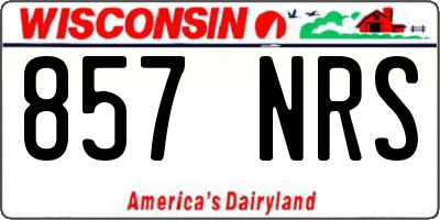 WI license plate 857NRS