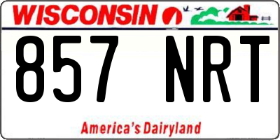 WI license plate 857NRT