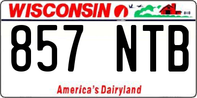 WI license plate 857NTB