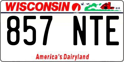 WI license plate 857NTE