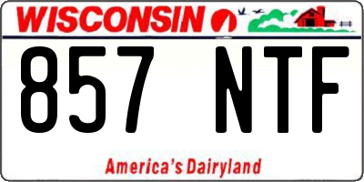 WI license plate 857NTF