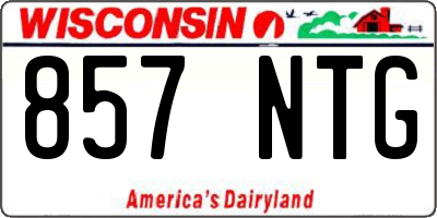 WI license plate 857NTG