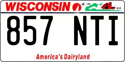 WI license plate 857NTI