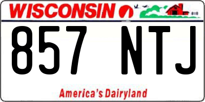 WI license plate 857NTJ
