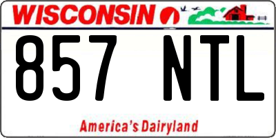 WI license plate 857NTL