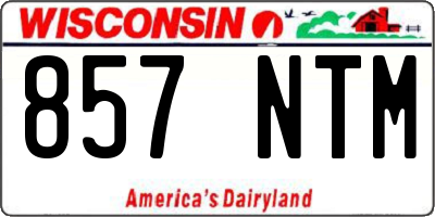 WI license plate 857NTM