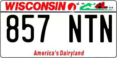 WI license plate 857NTN